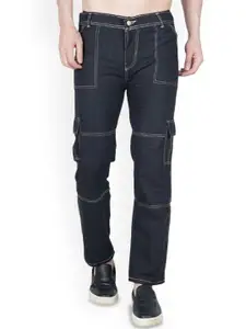 LINARIA Men Classic Regular Fit Cotton Cargo Styles Jeans