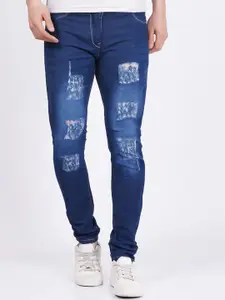 LINARIA Men Classic Slim Fit Mildly Distressed Light Fade Jeans