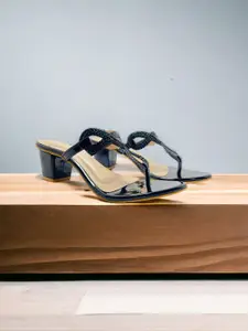 FABBMATE Girls Block Heeled Strappy Open Back Heels