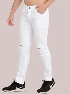 LINARIA Men Classic Slim Fit Slash Knee Jeans