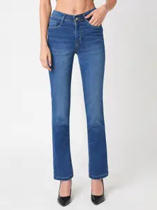 Kraus Jeans Women Straight Fit High-Rise Light Fade Jeans