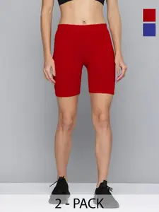 Jinfo Women Pack Of 2 Skinny Fit Cycling Sports Shorts