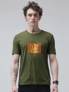 Enciger Men Printed Applique T-shirt