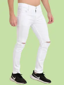 LINARIA Men Classic Slim Fit Slash Knee Cotton Jeans