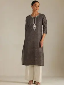 Soch Leheriya Printed Zari Work Straight Kurta