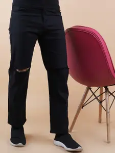 LINARIA Men Classic Relaxed Fit Slash Knee Jeans