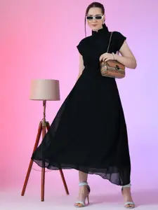 Raiyani Fashion Georgette Fit & Flare Midi Dress