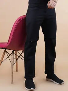 LINARIA Men Classic Relaxed Fit Slash Knee Cotton Jeans