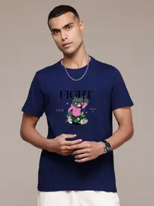 Enciger Men Printed Applique T-shirt