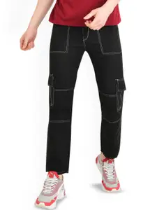 LINARIA Men Cotton Classic Mid-Rise Slim Fit Cargo Styles Jeans