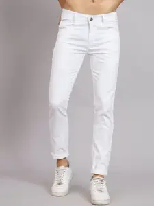 LINARIA Men Cotton Classic Slim Fit Slash Knee Stretchable Jeans