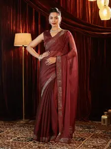kasee Embellished Beads and Stones Woven Design Saree