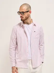 THE BEAR HOUSE Men Slim Fit Opaque Striped Casual Shirt