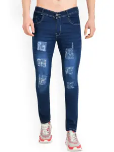 LINARIA Men Classic Slim Fit Mildly Distressed Light Fade Jeans