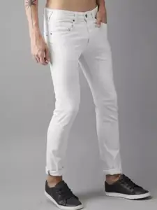 LINARIA Men Cotton Classic Slim Fit Slash Knee Jeans