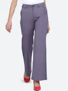 FCK-3 Women Brooklyn Flared High-Rise No Fade Medium Shade Stretchable Jeans