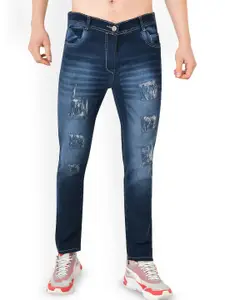 LINARIA Men Classic Skinny Fit Fit Low-Rise Mildly Distressed Heavy Fade Jeans