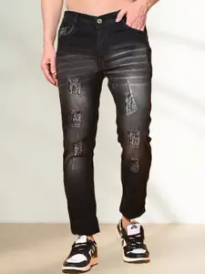 LINARIA Men Classic Tapered Fit Highly Distressed Jeans