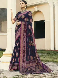 elora Ethnic Motifs Printed Banarasi Saree