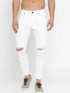 LINARIA Men Classic Cotton Slim Fit Slash Knee Jeans