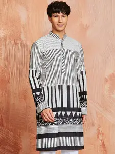 VASTRAMAY Geometric Printed Cotton Straight Kurta