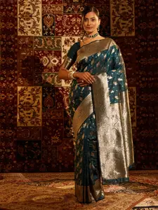 kasee Ethnic Motifs Woven Design Zari Banarasi Saree