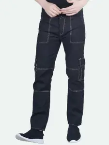 LINARIA Men Classic Slim Fit Slash Knee Jeans