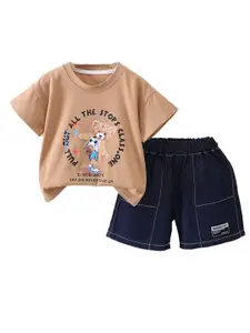 StyleCast x Revolte Boys Printed T-shirt With Shorts