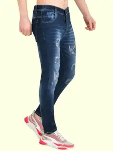 LINARIA Men Classic Slim Fit Highly Distressed Light Fade Jeans