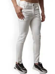 LINARIA Men Classic Straight Fit Slash Knee Light Fade Stretchable Jeans