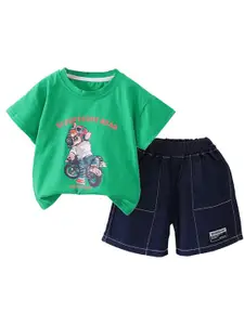 StyleCast x Revolte Boys Printed T-shirt With Shorts