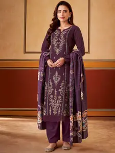 Stylee LIFESTYLE Embroidered Pure Silk Unstitched Dress Material