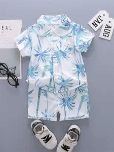 StyleCast x Revolte Boys Floral Printed Shirt With Shorts