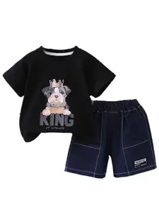 StyleCast x Revolte Boys Printed T-shirt With Shorts