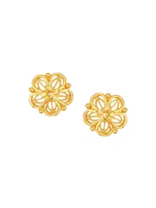 DIVASTRI Gold-Plated Floral Shaped Studs