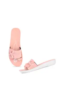 PENNEN Women Printed One Toe Bows Flats