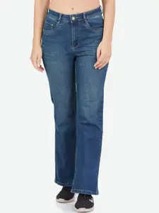 FCK-3 Women Brooklyn Straight Fit Mid-Rise Light Fade Stretchable Jeans