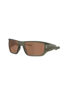 OAKLEY Men UV Protected Brown Lens Rectangle Sunglasses - 0OO948694860460