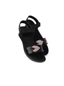 PENNEN Women Open Toe Wedge Heel Sandals