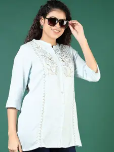 V-Mart Embroidered Pure Cotton Kurti