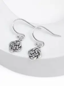 LeCalla 925 Sterling Silver-Plated Floral Shaped Drop Earrings