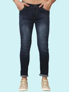 LINARIA Men Classic Slim Fit Low Distress Heavy Fade Jeans