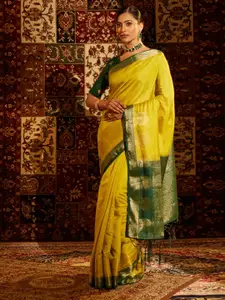kasee Striped Woven Design Zari Banarasi Saree