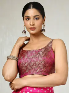 Soch Woven Designs U Neck Saree Blouse