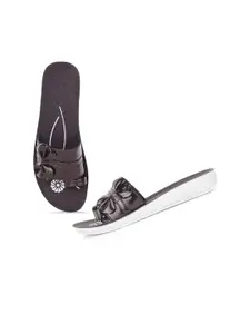 PENNEN Women Embellished Open Toe Flats