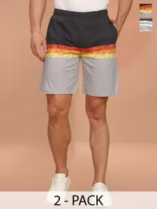 BULLMER Men Pack of 2 Printed Regular Fit Shorts