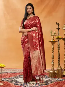 kasee Floral Woven Design Zari Banarasi Saree