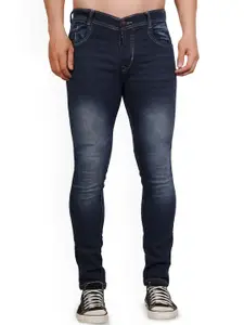 LINARIA Men Cotton Classic Slim Fit Low Distress Light Fade Jeans