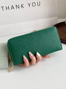 CORSICA Women PU Zip Coin Pocket Zip Around Wallet