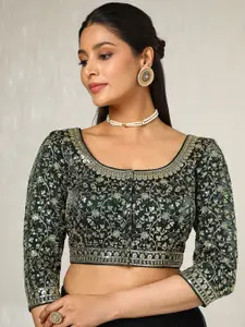 Soch Embellished U Neck Saree Blouse With Sequins